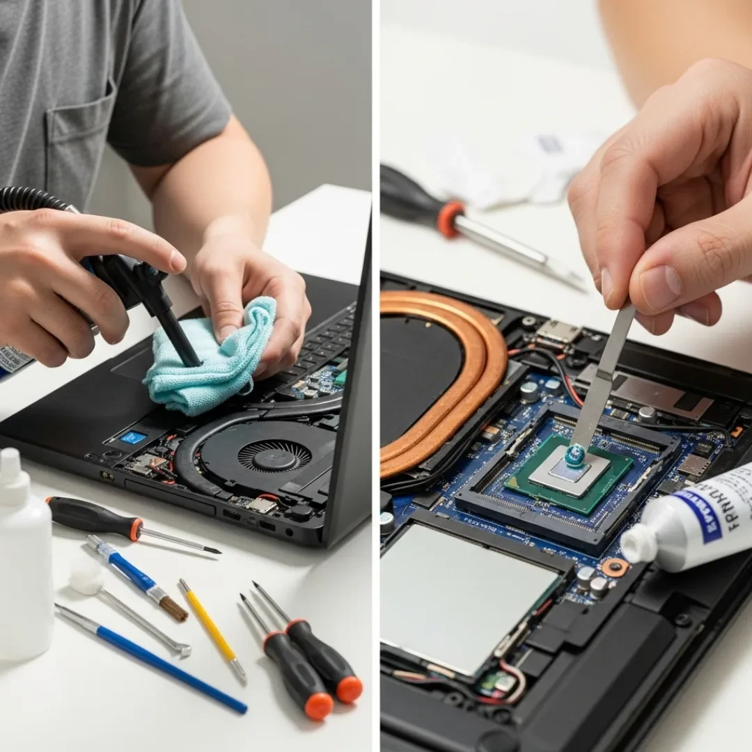 Mỗi dòng laptop phản ứng khác nhau khi vệ sinh và thay keo tản nhiệt