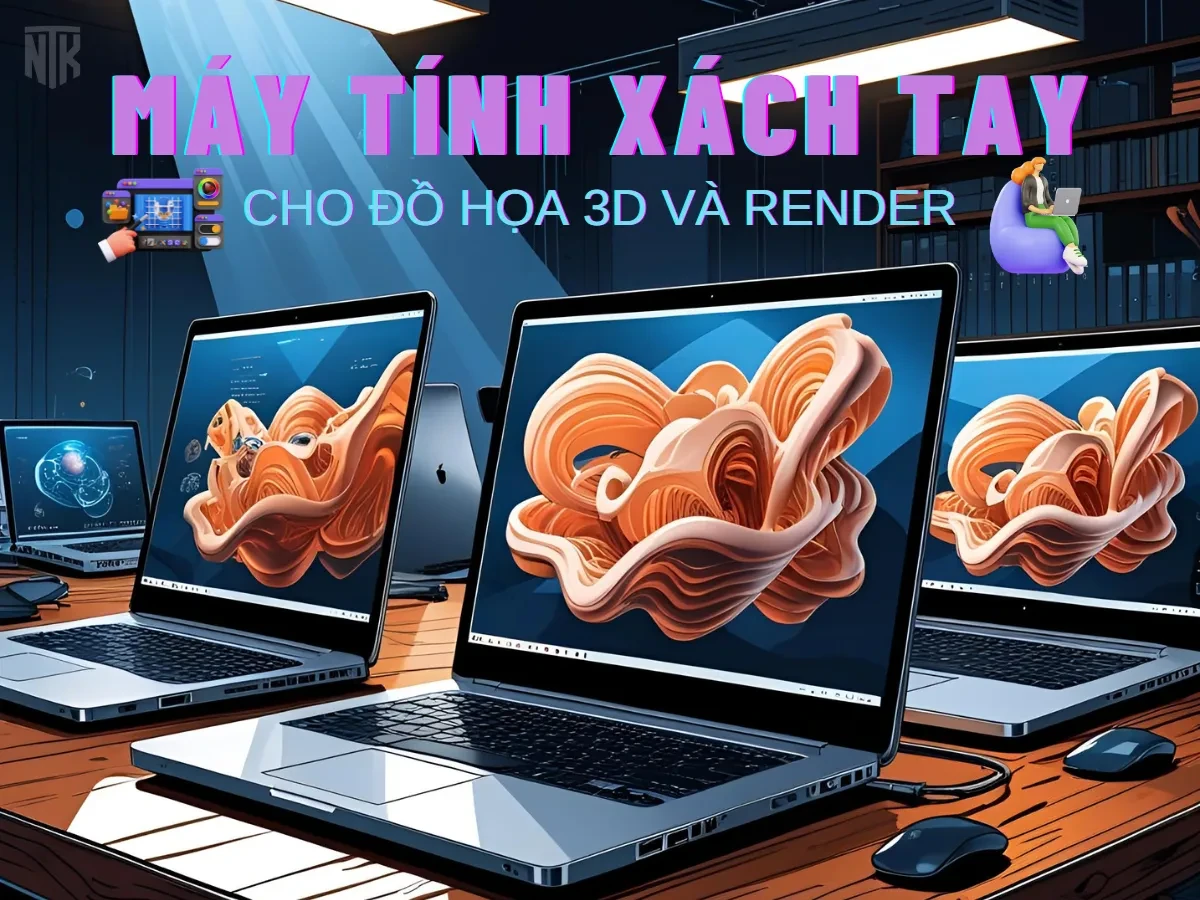 Máy tính xách tay cấu hình mạnh cho đồ họa 3D và render