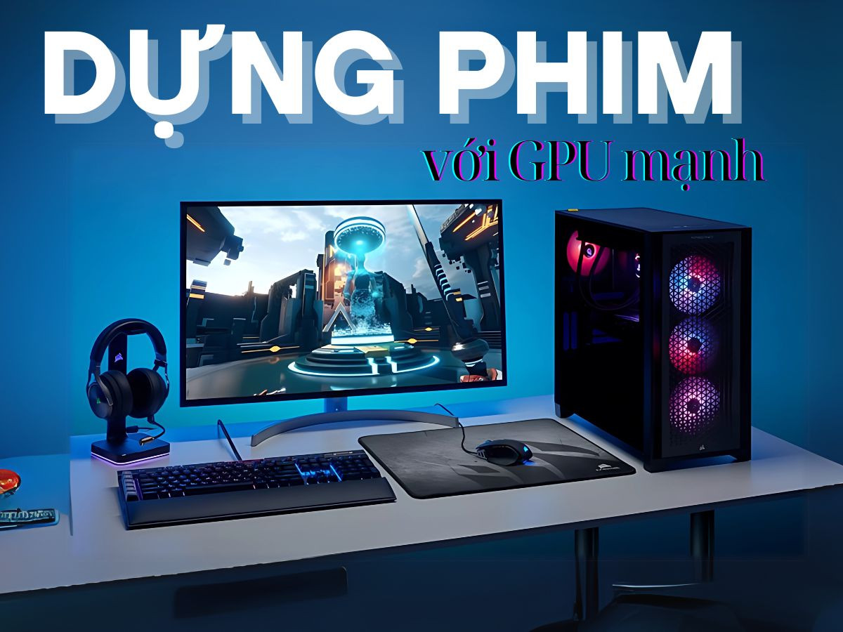 Máy tính để bàn với GPU mạnh, phù hợp công việc dựng phim