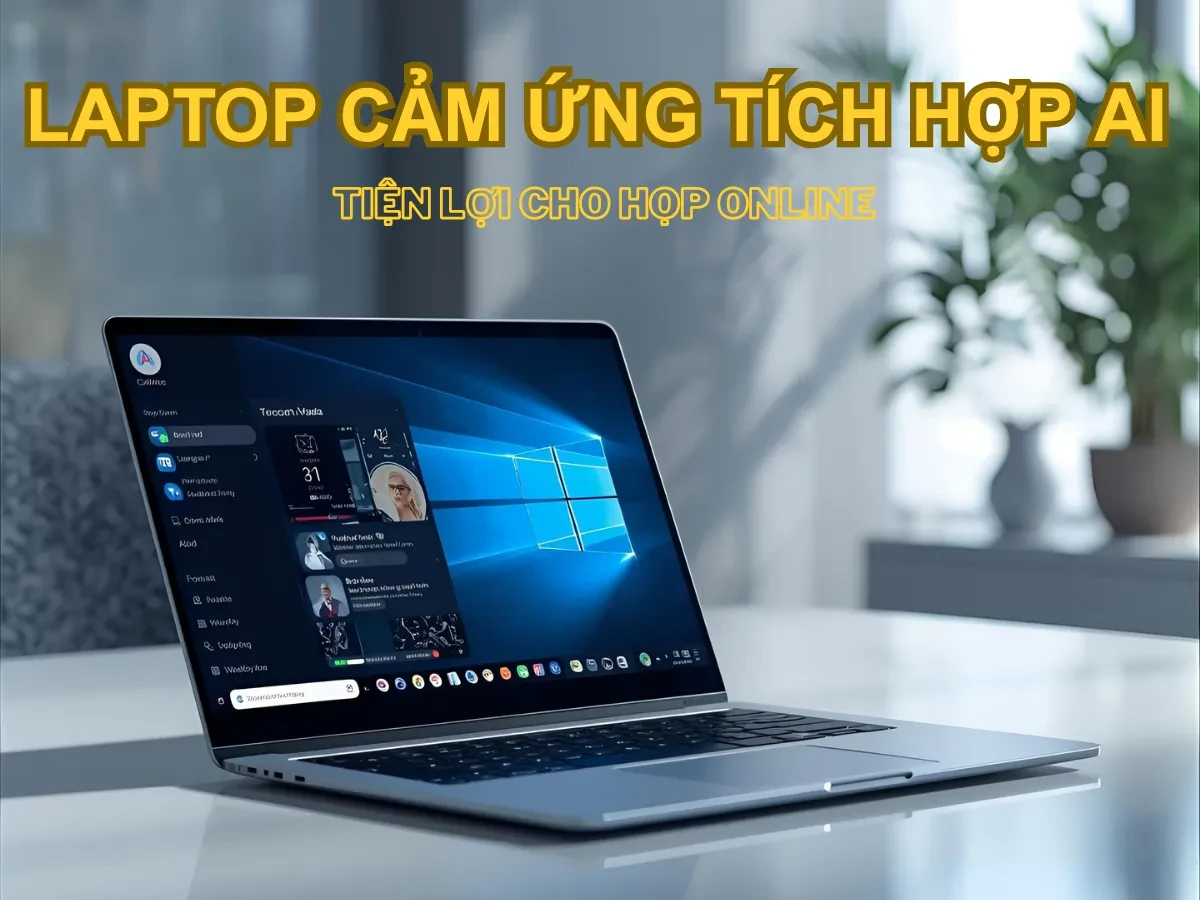 Ưu điểm vượt trội khi dùng laptop AI cảm ứng cho họp online