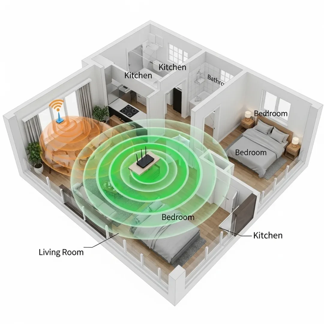 Tổ chức lại hệ thống mạng để phòng ngủ dùng Wifi ổn định lâu dài