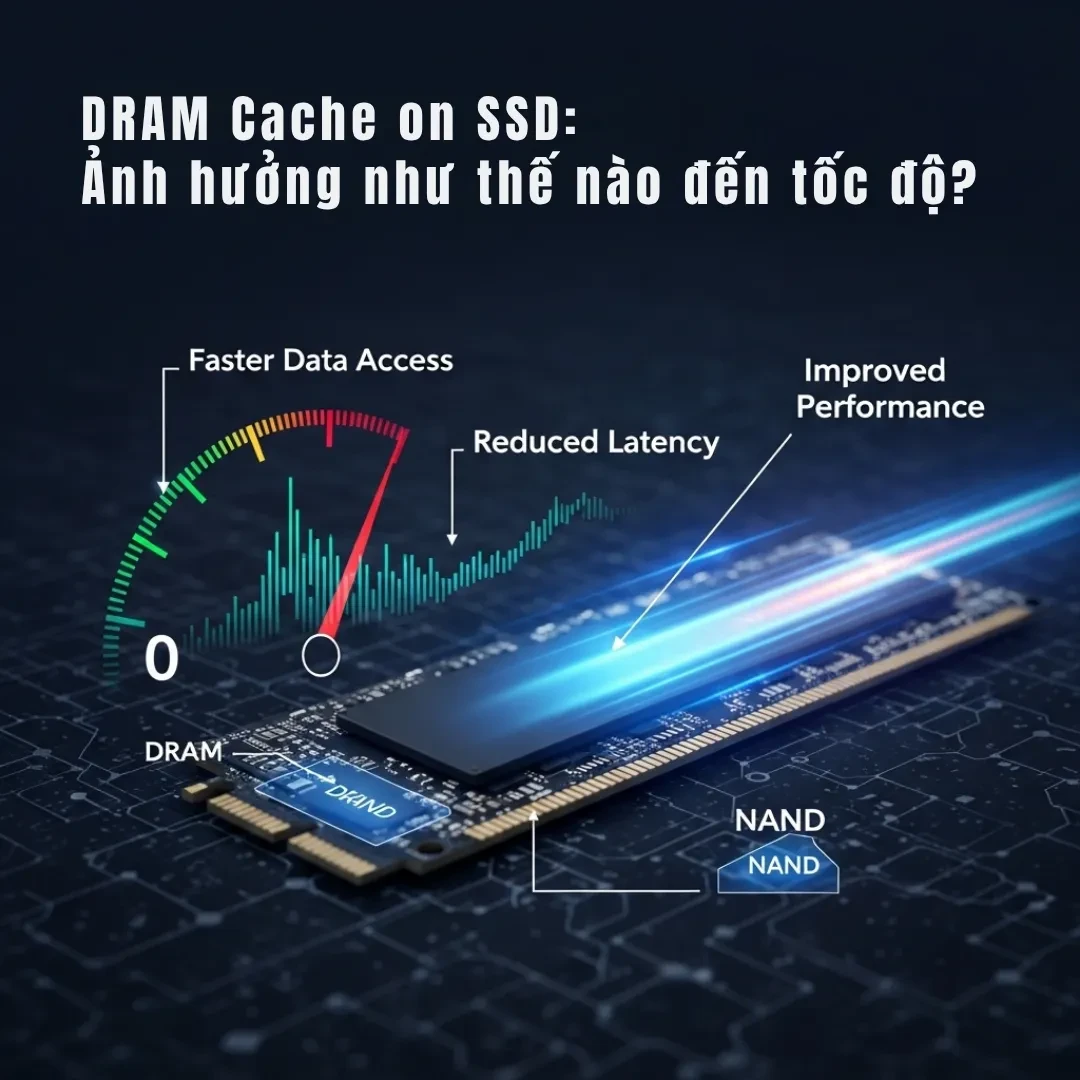 DRAM Cache trên SSD: Ảnh hưởng như thế nào đến tốc độ?