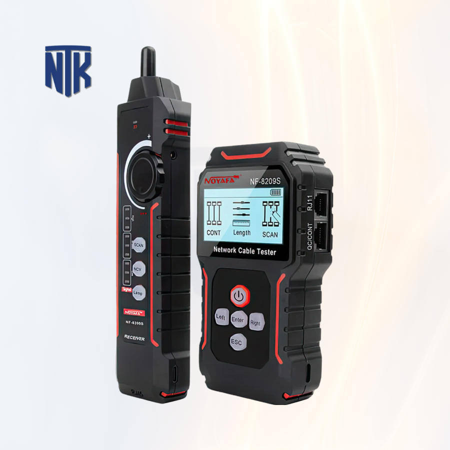 Máy kiểm tra và theo dõi cáp mạng Noyafa NF-8209S | Porbe/Crimp/PoE/chống nhiễu