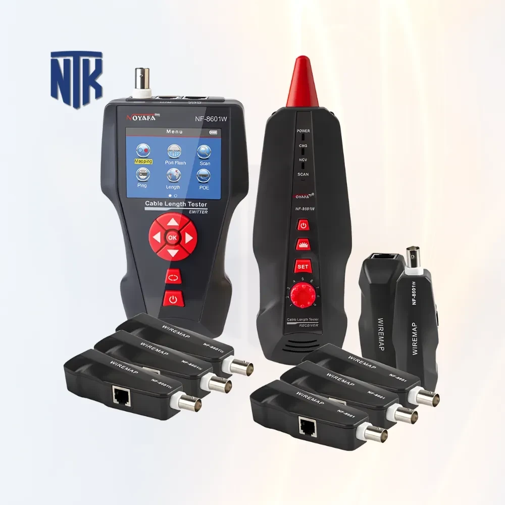 Máy Test cáp mạng Noyafa NF-8601W | Ping Test & PoE | Máy đo chiều dài cáp