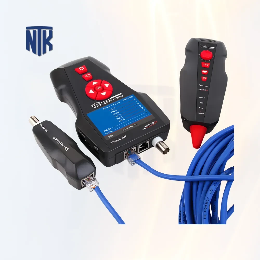 Máy Test cáp mạng Noyafa NF-8601W | Ping Test & PoE | Máy đo chiều dài cáp