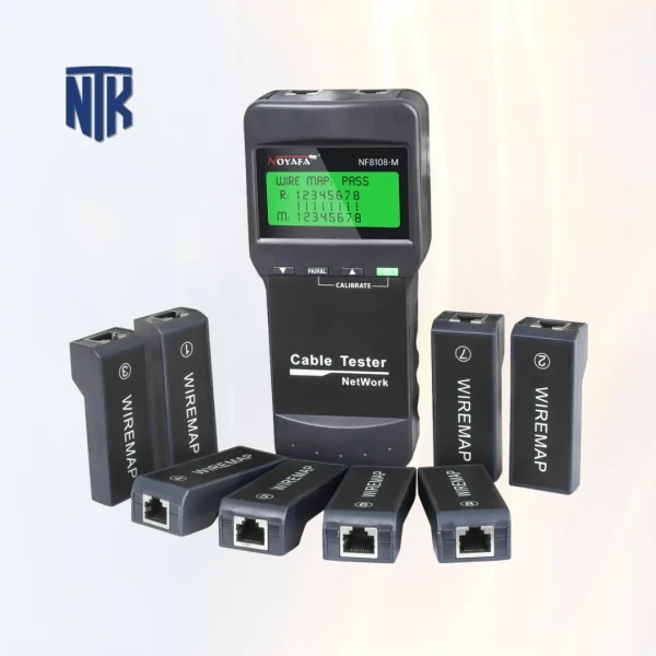 Máy Test cáp mạng Noyafa NF-8108M | Dò lỗi / 8 điều khiển từ xa | Đo chiều dài cáp RJ45/Cat5/Cat6/5E/6E