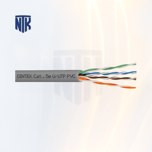 Cáp mạng Dintek PowerPRO 4P Cat.5e U/UTP 24AWG (1101-03040) | PVC | Gray | 100mtr | Box