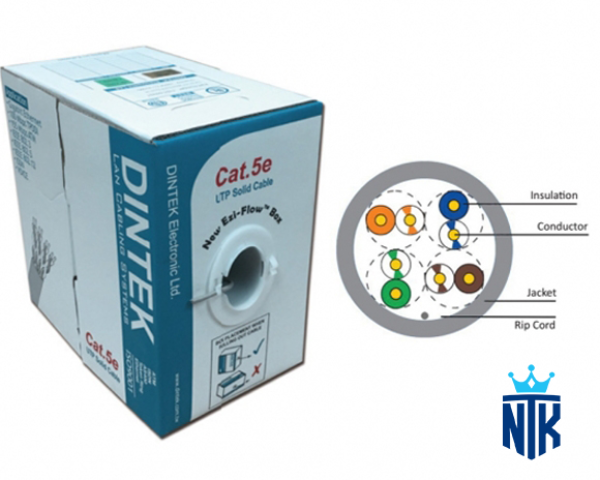 Cáp mạng Dintek CAT.5e FTP, 4 pair, 24AWG, 305m/box, made in China (1103-03011)
