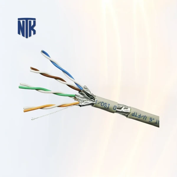 Dây mạng Cat6 U/FTP Dintek PowerMAX500 (1107-04011) | 4P · 23AWG · Đồng nguyên chất (Pure Annealed Copper) | PoE/PoE++ · 10Gbps · 70m | 305 mét/cuộn · PVC màu xám