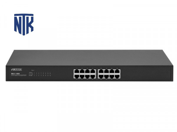 Switch 16 Port Aptek SG1160 | 32Gbs | MAC 8K | Chống sét 4Kv