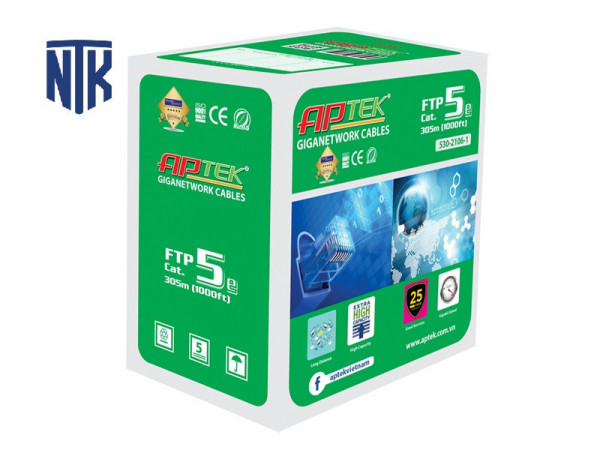 Cáp mạng Aptek Cat.5e FTP CCA 24AWG (530-2106-1) | 305m