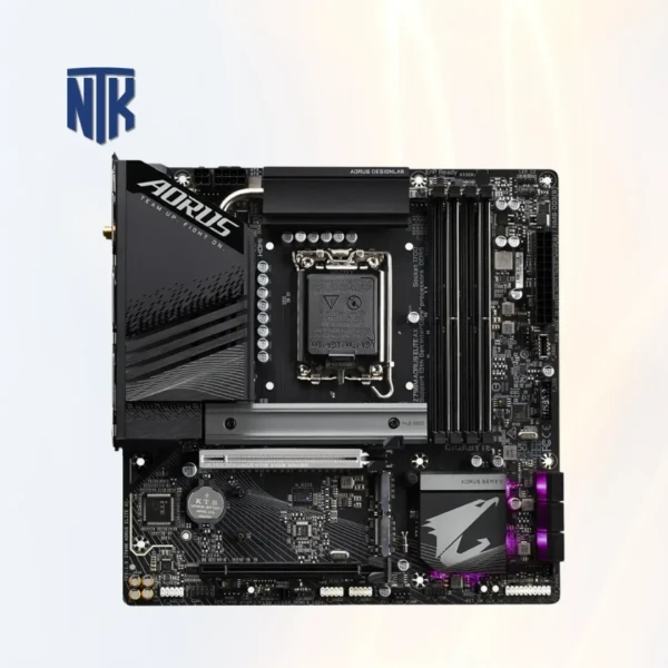 Bo mạch chủ Gigabyte Z790M AORUS ELITE AX | LGA1700 · DDR5 · PCIe 5.0 · WiFi 6E · Bluetooth 5.3 | HDMI 2.1 · DisplayPort 1.2 · 7.1 Audio · 2.5GbE LAN · USB-C 3.2 Gen2x2 | M-ATX