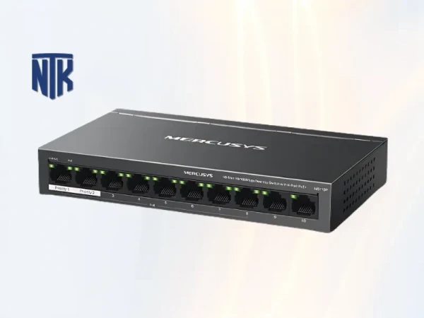 Switch PoE 8 Port Mercusys MS110CP | 2 Port Gigabit | 30W/65W | 250m