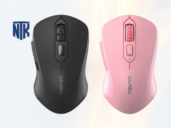Chuột không dây Dareu LM115B | Bluetooth/Wireless | Black/Pink