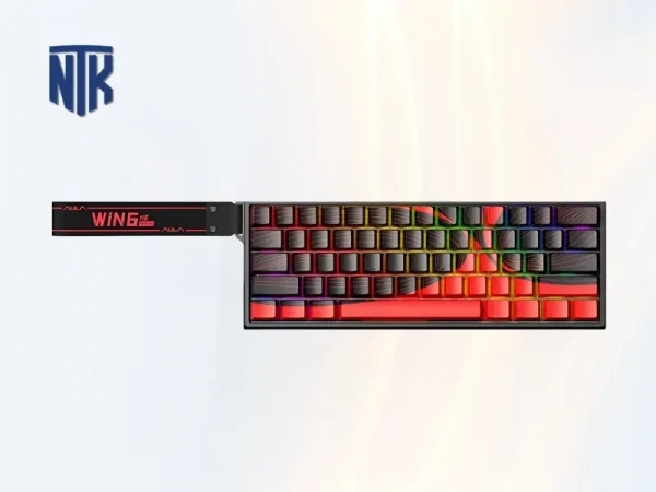 Bàn phím Gaming có dây Aula WIN60HE MAX | Đen + đỏ/ Wing Chun Magnetic switch - Rapid trigger