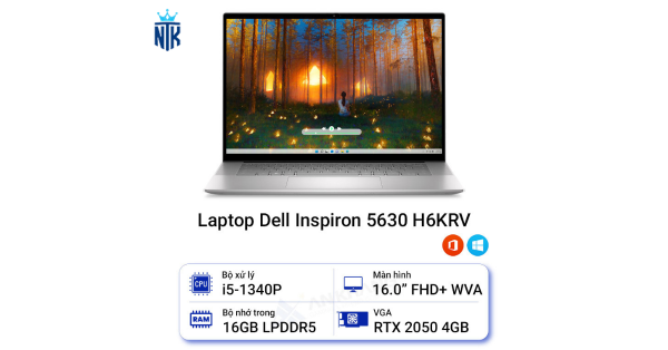 Laptop Dell Inspiron 16 5630 H6KRV/i5-1340P/16GB/512GB/16 inch FHD+ WVA