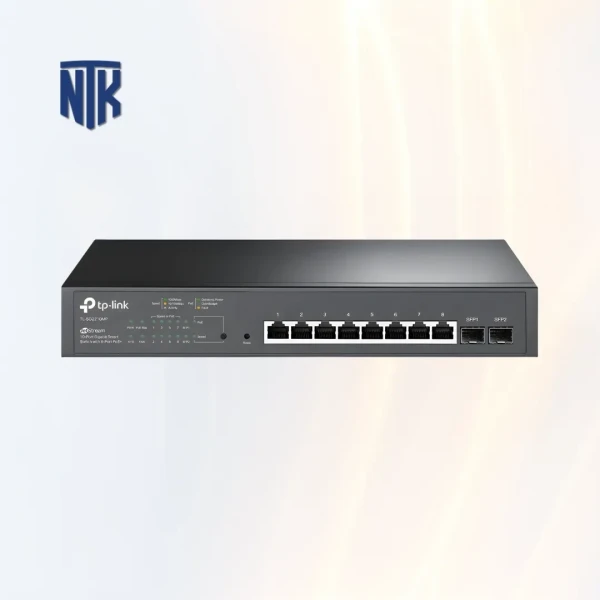 Switch PoE+ 8 Port TP-Link JetStream TL-SG2210MP | Vỏ thép | 2× SFP | 20 Gbps · 150W | Omada · Rackmount