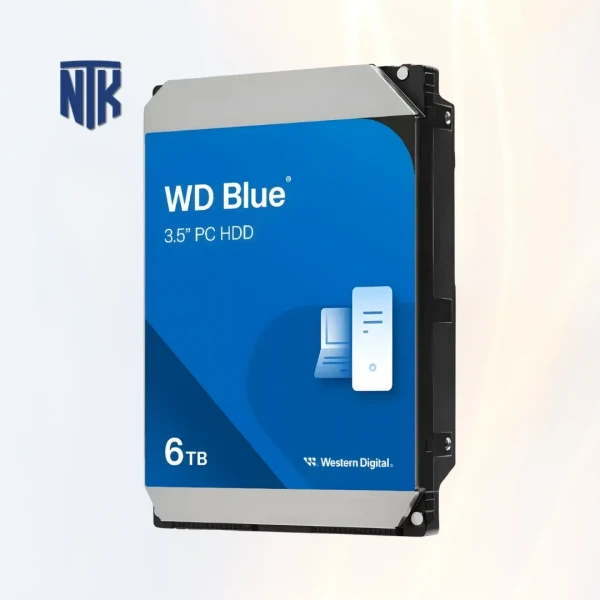 Ổ cứng HDD 6TB WD Blue (WD60EZAZ) | 3.5 inch · SATA III 6Gb/s · 5400 RPM · 256MB Cache · 180 MB/s