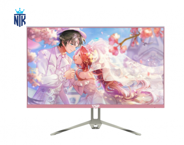 Màn Hình VSP V2408S (23.8 inch, FHD, IPS, 75Hz, 8ms, Phẳng, Hồng)