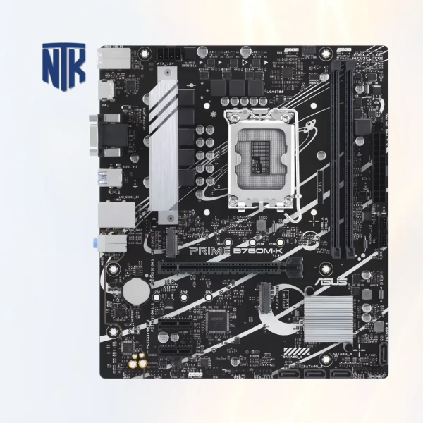 Mainboard ASUS PRIME B760M-K | LGA1700 · 2x DDR5 · PCIe 4.0 | HDMI 2.1 · VGA | 2.5Gb LAN · USB 3.2 Gen1 | mATX