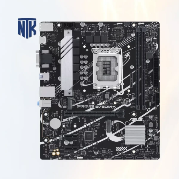 Mainboard ASUS PRIME B760M-K | LGA1700 · 2x DDR5-8000 · PCIe 4.0 | HDMI 2.1 · VGA | 2.5Gb LAN · USB 3.2 Gen1 | mATX