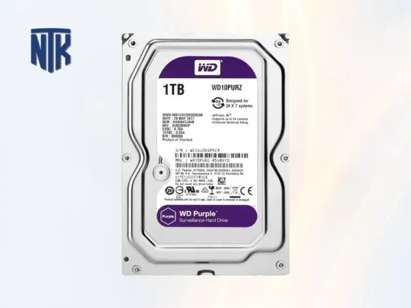 Ổ cứng 1TB Western Digital Purple WD10PURZ | 64MB Cache 5400RPM 
