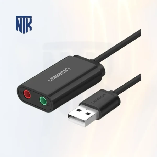 Card âm thanh USB 2.0 to 3.5mm Ugreen 30724 