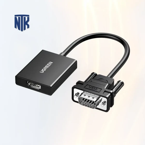 Cáp chuyển đổi VGA sang HDMI+Audio Ugreen 50945 | 1080P@60Hz