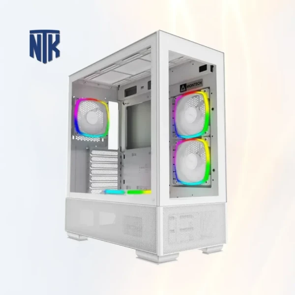 Vỏ Case MONTECH SKY TWO (White) | ARGB | ATX/Mini-ITX/M-ATX