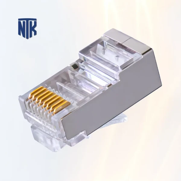 Đầu mạng Cat5e FTP RJ45 Aptek (502-01001) | mạ vàng 24k | Press-Fit | ezi-JACK