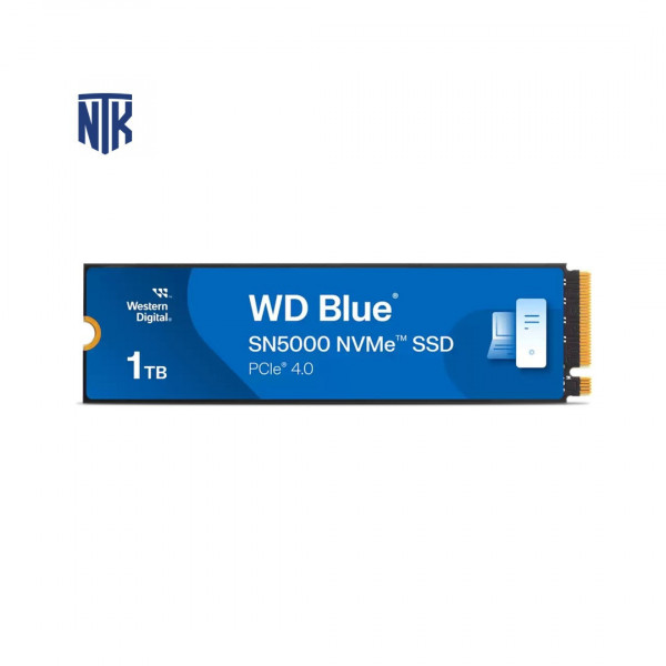 SSD NVMe 1TB WD Blue SN5000 (WDS100T4B0E-00CNZ0) | Đọc 5,150 MB/s · Ghi 4,900 MB/s · 600 TBW | PCIe Gen4 x4 · M.2 2280
