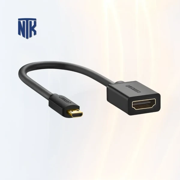 Cáp chuyển đổi micro HDMI to HDMI âm Ugreen 20134 | dài 20cm