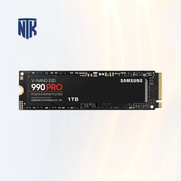 SSD NVMe 1TB Samsung 990 PRO (MZ-V9P1T0BW) | Đọc 7.450 MB/s · Ghi 6.900 MB/s · 1GB DDR4 SDRAM | PCIe Gen 4.0 x4 · NVMe 2.0 · M.2 2280 · V-NAND TLC
