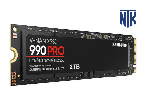 SSD NVMe 2TB Samsung 990 PRO MZ-V9P2T0B/AM | M.2 2280 / PCIe Gen4 x4 NVMe 2.0 | 7,450 MB/s đọc và 6,900 MB/s ghi | 2GB DDR4 SDRAM | 1.55M IOPS/1200TBW
