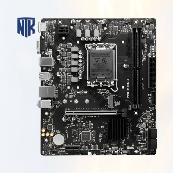 Mainboard MSI Pro H610M-E DDR5 | LGA1700 · 2x DDR5-5600MHz · XMP 3.0 · PCIe 4.0 | HDMI 1.4 · USB-A 3.2 Gen1 (5Gbps) | mATX