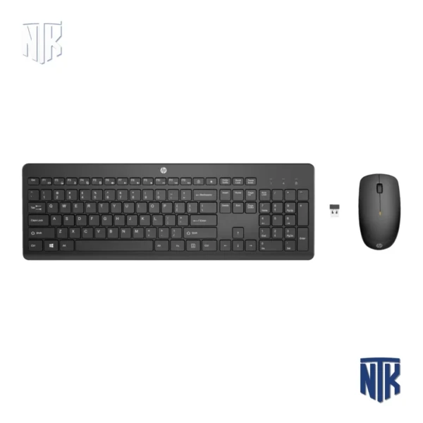 Bộ bàn phím chuột không dây HP 235 1Y4D0AA | Wireless 2.4GHz | Full-size | Chuột 1600 DPI | Pin đến 16 tháng | Đen