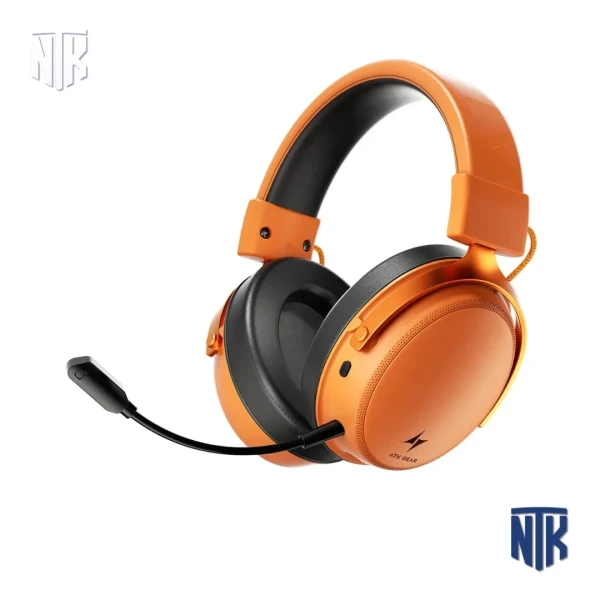 Tai nghe Gaming Wireless ATK Neptune N9 Ultra | Bluetooth 5.3 | 2.4GHz | Pin 120H| Orange White Pink