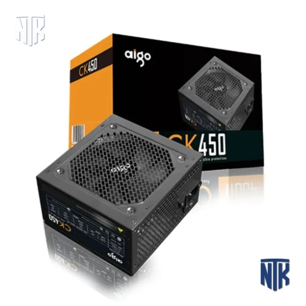 Nguồn máy tính AIGO CK450 | 450W | ATX | Cáp lưới | Quạt 120mm
