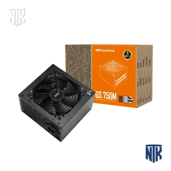 Nguồn máy tính DarkFlash GS750M | 750W | 80 Plus Bronze | APFC | ATX 3.1 | PCIe 5.1 | Đen
