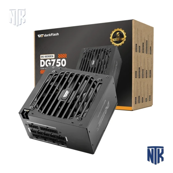 Nguồn máy tính DarkFlash DG750 | 750W | 80 Plus Gold | Full Modular | ATX 3.1 | PCIe 5.1 | Màu đen
