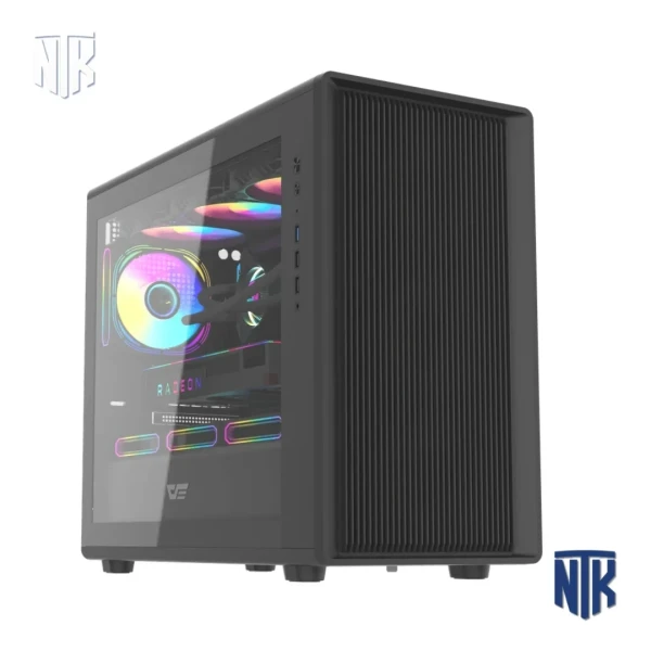 Vỏ case DarkFlash DB460M Black | M-ATX | Sẵn 4 Fan | Kính cường lực | VGA 420mm | AIO 360mm