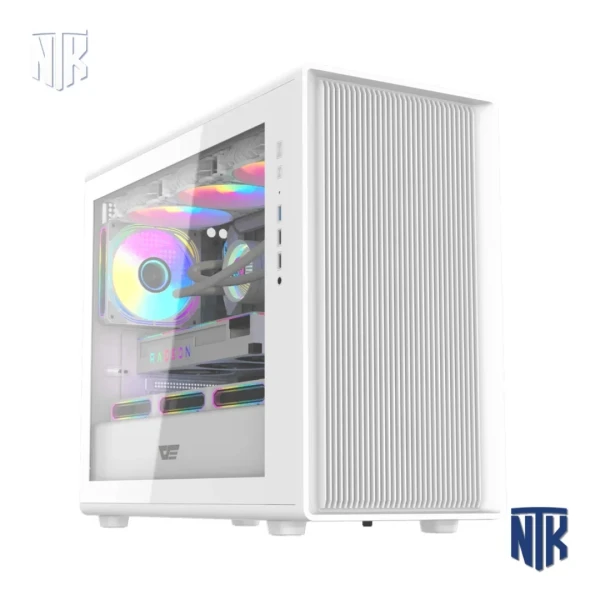 Vỏ case DarkFlash DB460M White | M-ATX | 4 fan | Kính cường lực | VGA 420mm | AIO 360mm