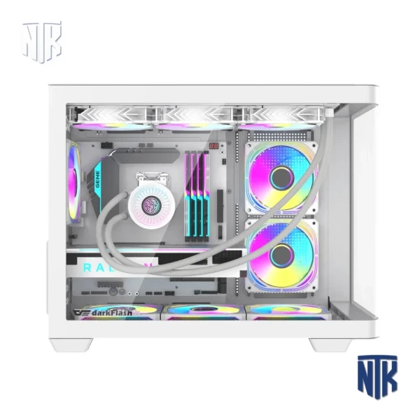 Vỏ Case DarkFlash L285M White | M-ATX | Kính Cường Lực | VGA 420mm | AIO 360mm