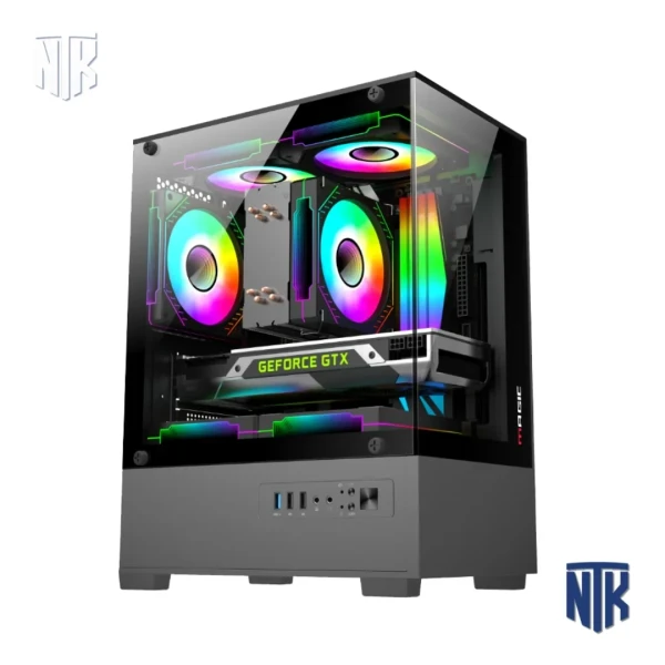 Vỏ case Magic MIX Ultra Black | M-ATX | ITX | Kính cường lực | VGA 270mm | Tản CPU 160mm | PSU ATX