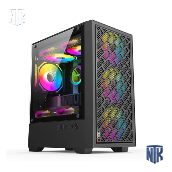 Vỏ case Magic GM-03 Mesh Black | M-ATX | ITX | kính cường lực | VGA 350mm | tản CPU 160mm