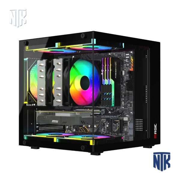 Vỏ Case Magic GM-05 Black | M-ATX | VGA 250mm | Cooler 165mm | Hỗ trợ 5 Fan LED