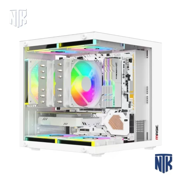 Vỏ Case Magic GM-05 White | M-ATX | VGA 250mm | Cooler 165mm | Hỗ trợ 5 Fan LED