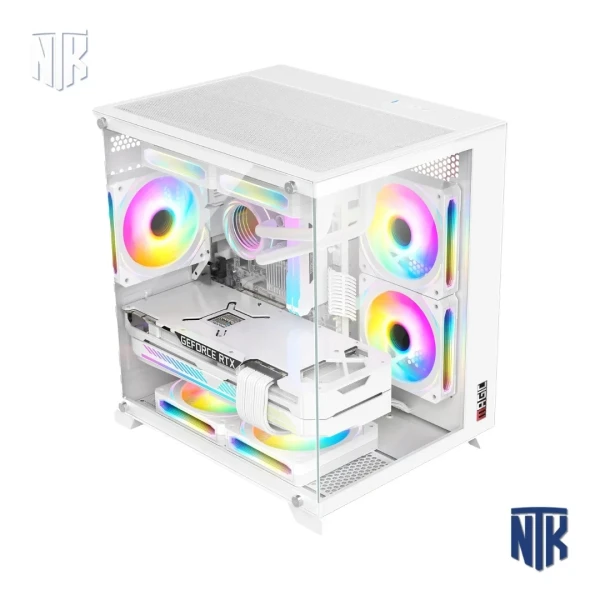 Vỏ Case Magic AQUA-M ULTRA WHITE | M-ATX | Kính Cường Lực | Hỗ Trợ VGA 320mm | Tản Nhiệt 160mm