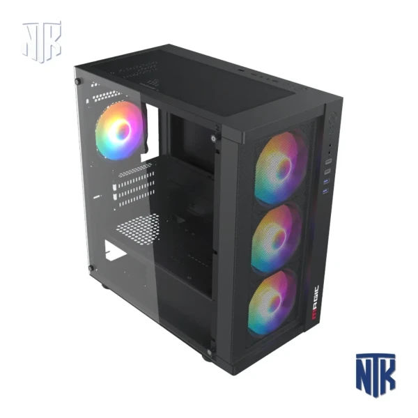 Vỏ case Magic GM-01 Black Mesh | M-ATX | Kính cường lực | Sẵn 4 Fan RGB | VGA 350mm | Tản CPU 165mm