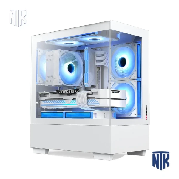 Vỏ Case Magic Mix Tower White | M-ATX | Kính cường lực | VGA 350mm | Tản CPU 160mm